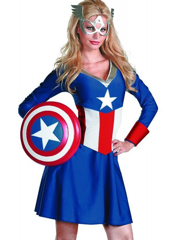 Miss America Costume Superhero Fancy Dress